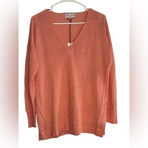 Calvin Klein Coral V-Neck Sweater